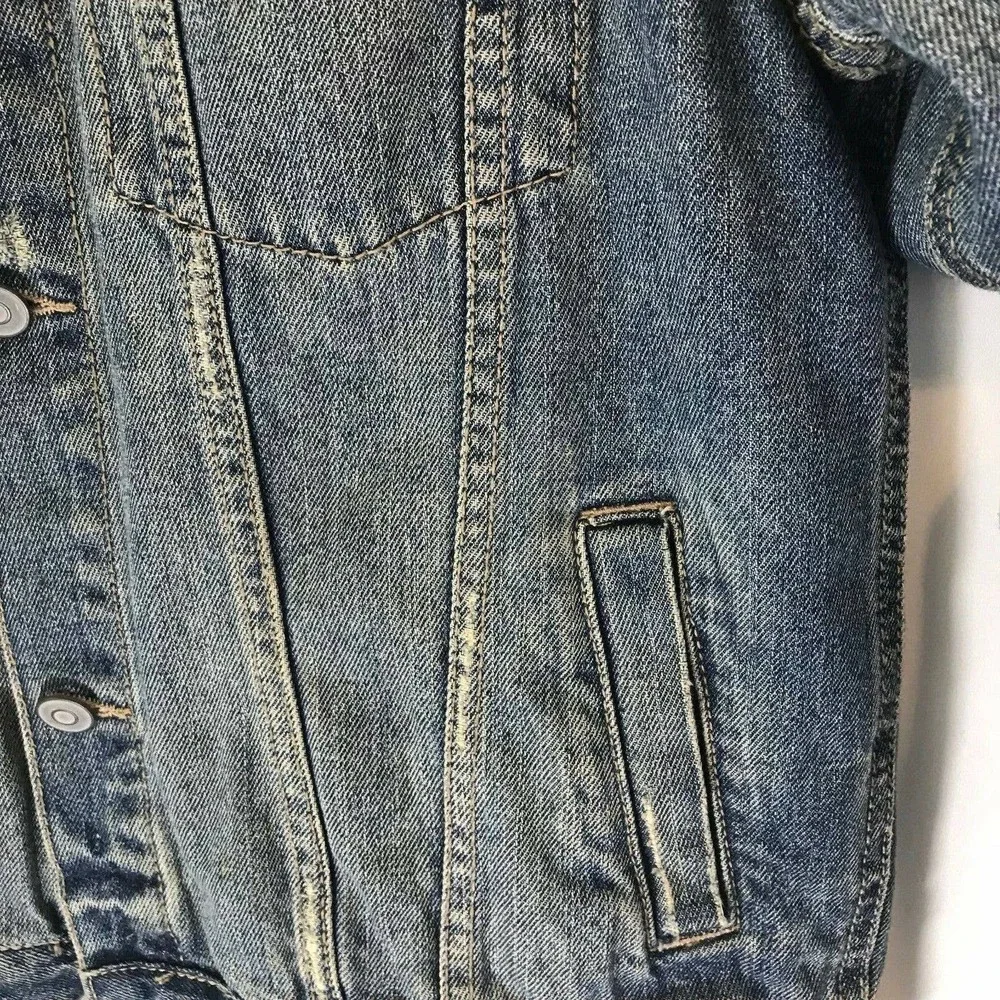 The Place Est 1989 Denim Jacket Blue Classic Trucker‎ Style Girls Large (10/12)